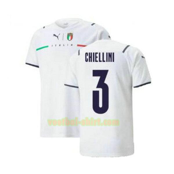 chiellini 3 italië uit shirt 2021 2022 wit mannen