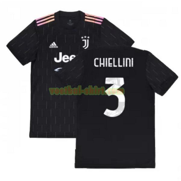 chiellini 3 juventus uit shirt 2021 2022 zwart mannen