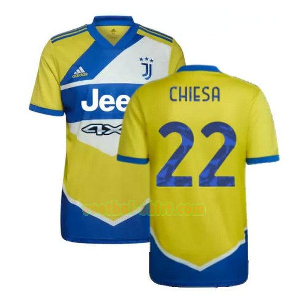 chiesa 22 juventus 3e shirt 2021 2022 geel blauw mannen