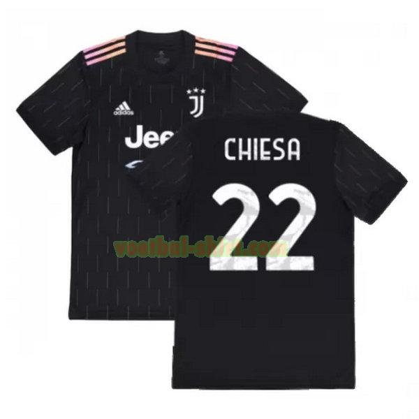 chiesa 22 juventus uit shirt 2021 2022 zwart mannen