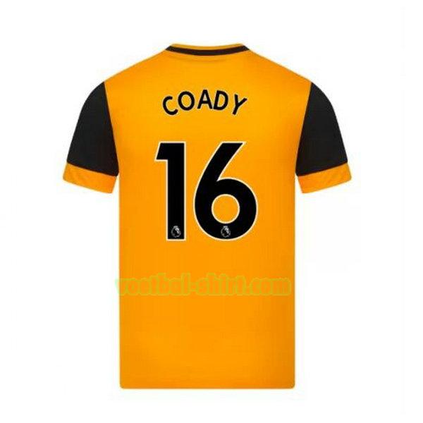 coady 16 wolves thuis shirt 2020-2021 geel mannen