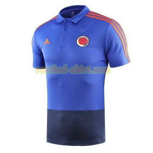 colombia poloshirt 2018 blauw mannen