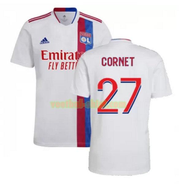 cornet 27 olympique lyon thuis shirt 2021 2022 wit mannen