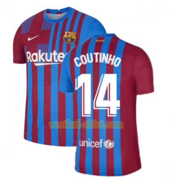 coutinho 14.jpg barcelona thuis shirt 2021 2022 rood wit mannen