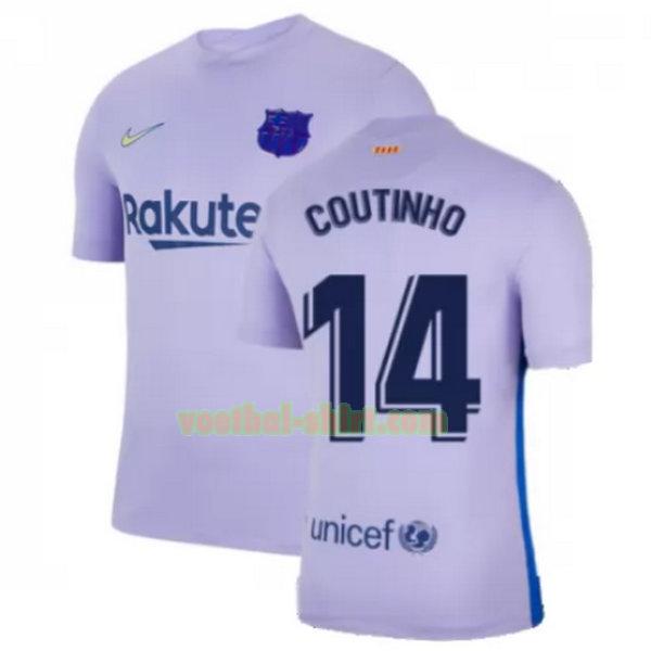 coutinho 14 barcelona uit shirt 2021 2022 geel mannen