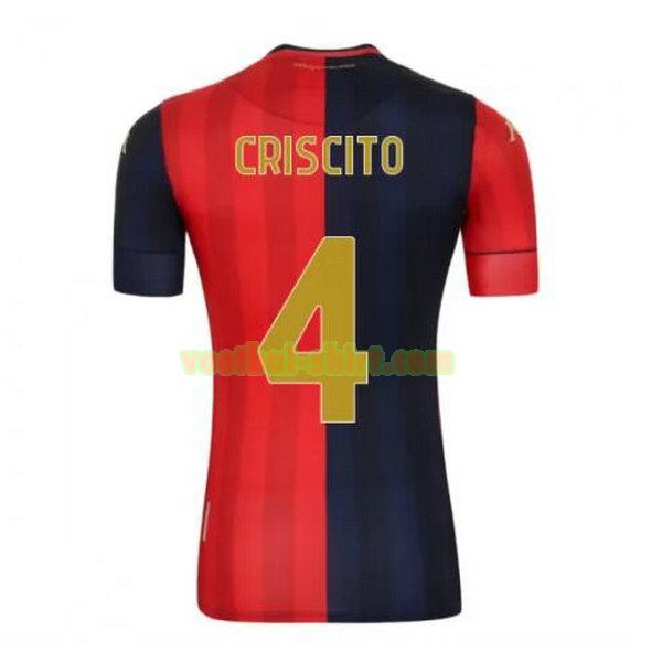 criscito 4 genoa thuis shirt 2020-2021 rood blauw mannen