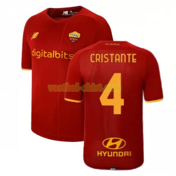 cristante 4 as roma thuis shirt 2021 2022 rood mannen