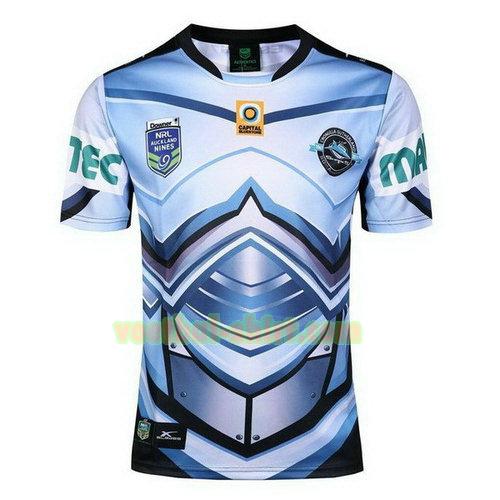 cronulla sharks rugby shirt 2017-2018 blauw mannen