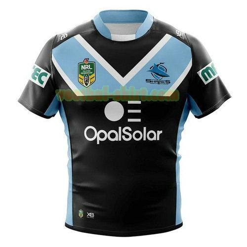 cronulla sharks uit rugby shirt 2018 zwart mannen