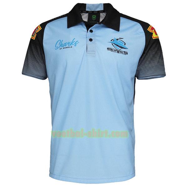 cronulla sutherland sharks polo shirt 2021 blauw mannen
