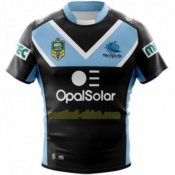 cronulla sutherland sharks uit shirt 2018 zwart mannen