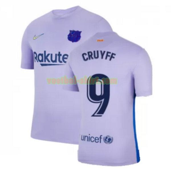 cruyff 9 barcelona uit shirt 2021 2022 geel mannen