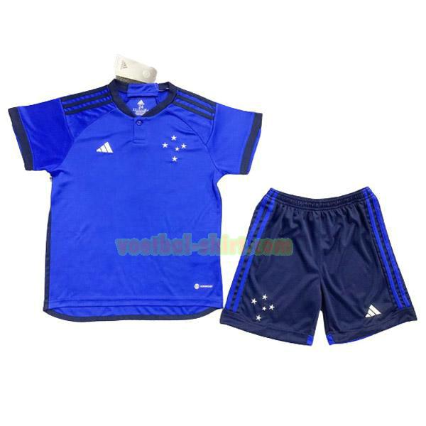 cruzeiro ec thuis voetbalshirt 2023 2024 blauw kinderen