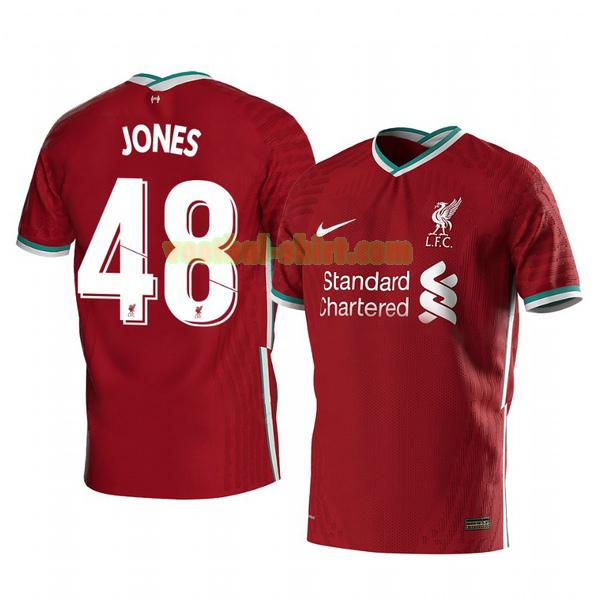 curtis jones 48 liverpool thuis shirt 2020-2021 mannen