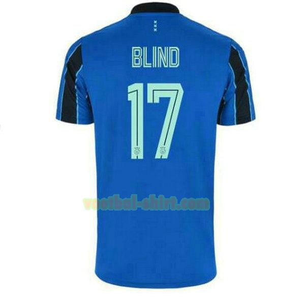 daley blind 17 ajax uit shirt 2021 2022 blauw mannen