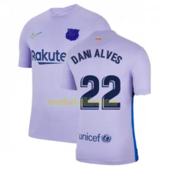 dani alves 22 barcelona uit shirt 2021 2022 geel mannen