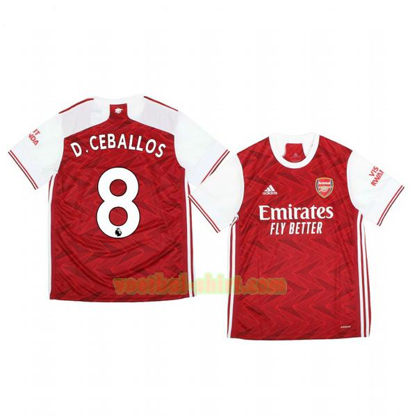 dani ceballos 8 arsenal thuis shirt 2020-2021 mannen