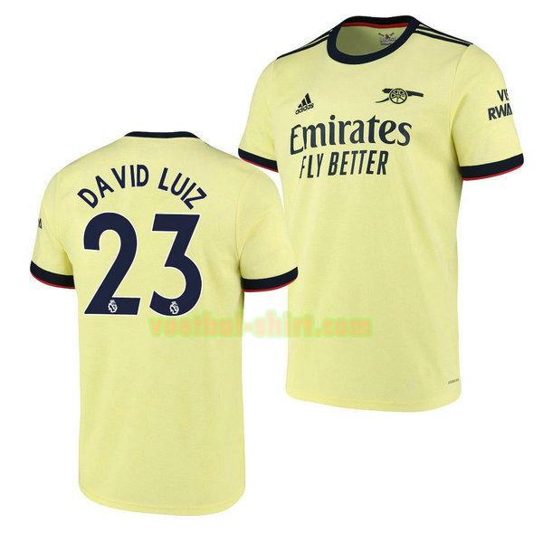 david luiz 23 arsenal uit shirt 2021 2022 geel mannen