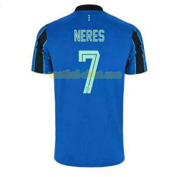 david neres 7 ajax uit shirt 2021 2022 blauw mannen