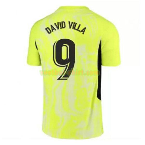 david villa 9 atletico madrid 3e shirt 2020-2021 groen mannen