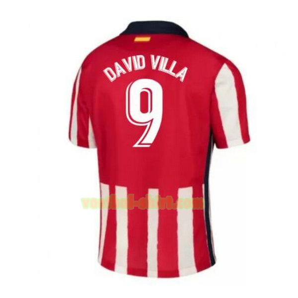 david villa 9 atletico madrid thuis shirt 2020-2021 mannen