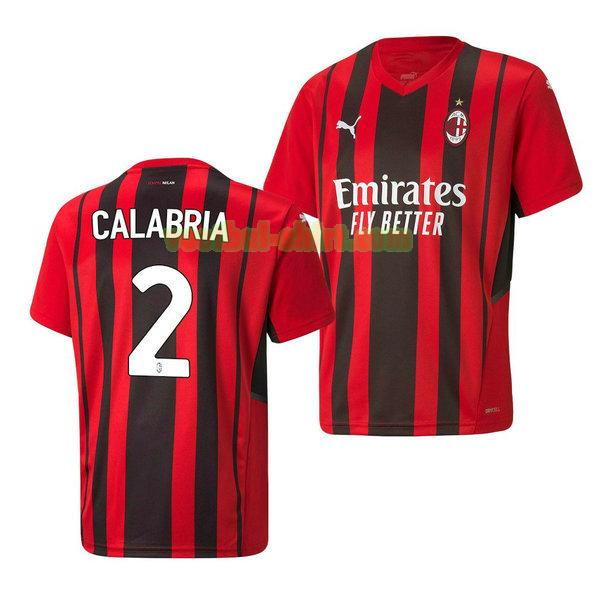 davide calabria 2 ac milan thuis shirt 2021 2022 rood mannen