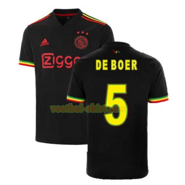 de boer 5 ajax 3e shirt 2021 2022 zwart mannen