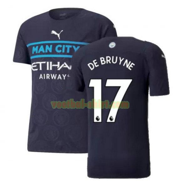 de bruyne 17 manchester city 3e shirt 2021 2022 zwart mannen