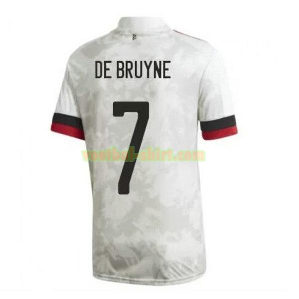 de bruyne 7 belgië uit shirt 2020-2021 wit mannen