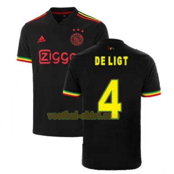 de ligt 4 ajax 3e shirt 2021 2022 zwart mannen