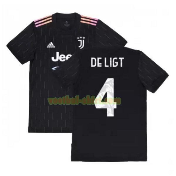 de ligt 4 juventus uit shirt 2021 2022 zwart mannen