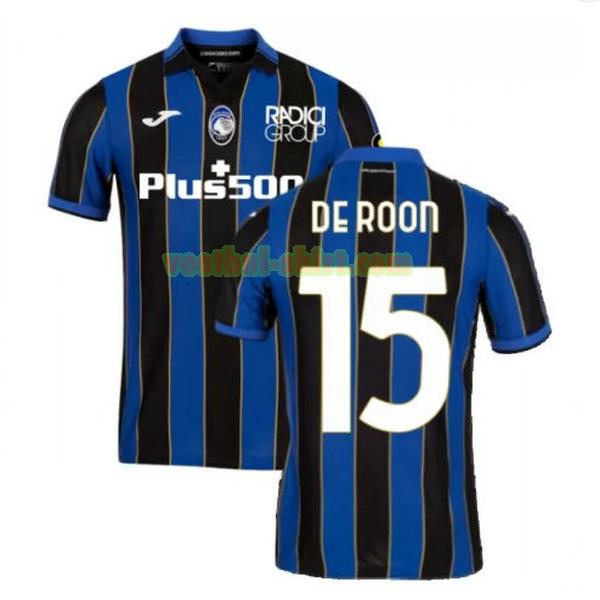 de roon 15 atalanta thuis shirt 2021 2022 blauw zwart mannen