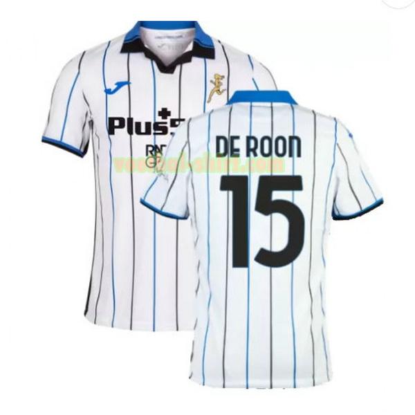 de roon 15 atalanta uit shirt 2021 2022 wit mannen