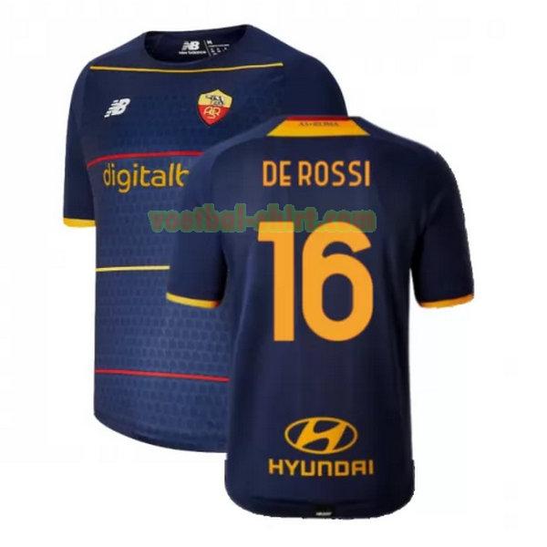 de rossi 16 as roma fourth shirt 2021 2022 geel mannen
