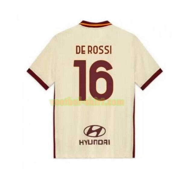 de rossi 16 as roma uit shirt 2020-2021 mannen