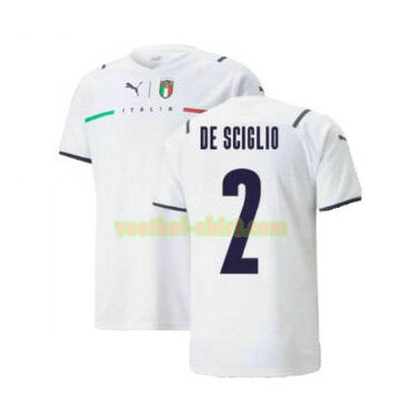 de sciglio 2 italië uit shirt 2021 2022 wit mannen