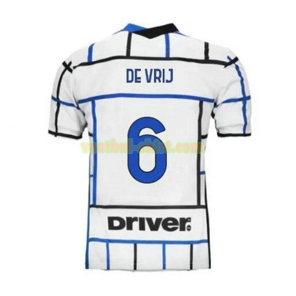 de vrij 6 inter milan uit shirt 2020-2021 mannen