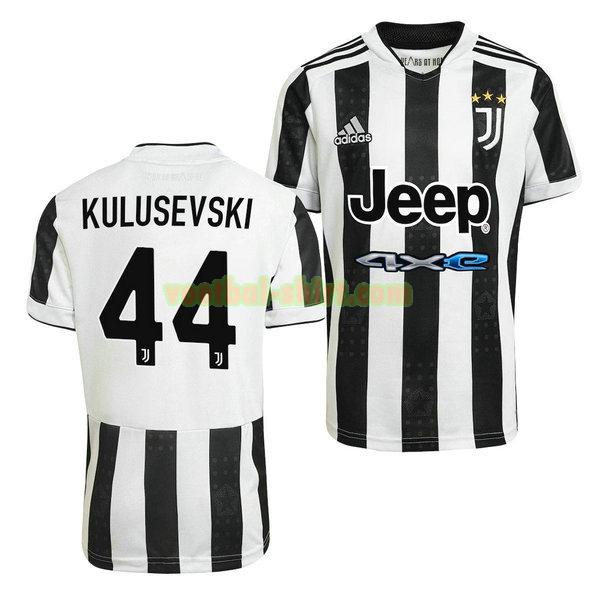 dejan kulusevski 44 juventus thuis shirt 2021 2022 zwart wit mannen