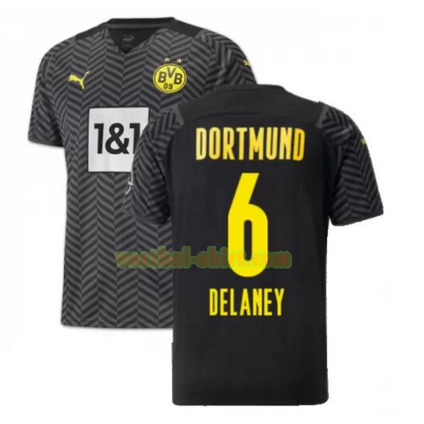 delaney 6 borussia dortmund uit shirt 2021 2022 zwart mannen