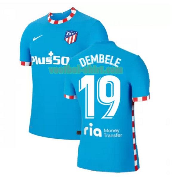 dembele 19 atletico madrid 3e shirt 2021 2022 blauw mannen