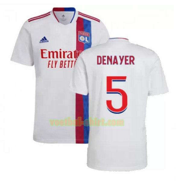 denayer 5 olympique lyon thuis shirt 2021 2022 wit mannen