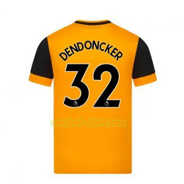 dendoncker 32 wolves thuis shirt 2020-2021 geel mannen