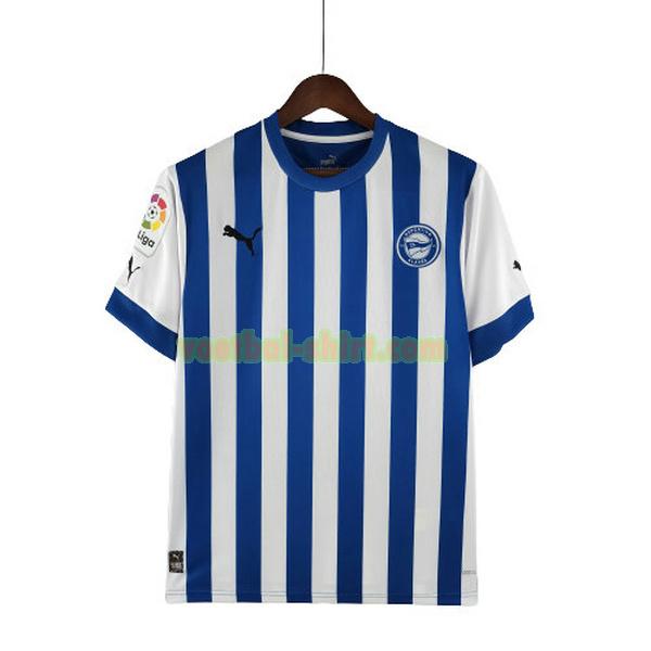 deportivo alaves thuis shirt 2022 2023 thailand wit blauw mannen