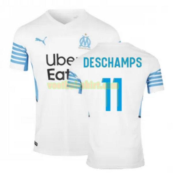 deschamps 11 olympique marseille thuis shirt 2021 2022 wit mannen