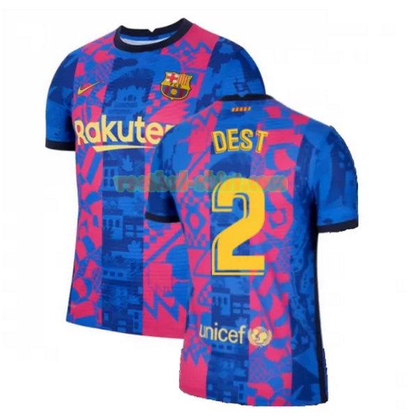 dest 2 barcelona 3e shirt 2021 2022 blauw rood mannen