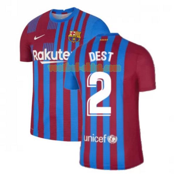 dest 2 barcelona thuis shirt 2021 2022 rood wit mannen