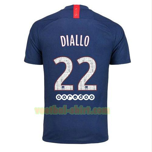 diallo 22 paris saint germain thuis shirt 2019-2020 mannen