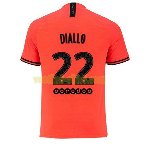 diallo 22 paris saint germain uit shirt jordan 2020 mannen