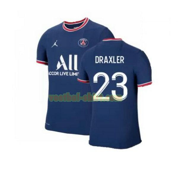draxler 23 paris saint germain thuis shirt 2021 2022 blauw mannen