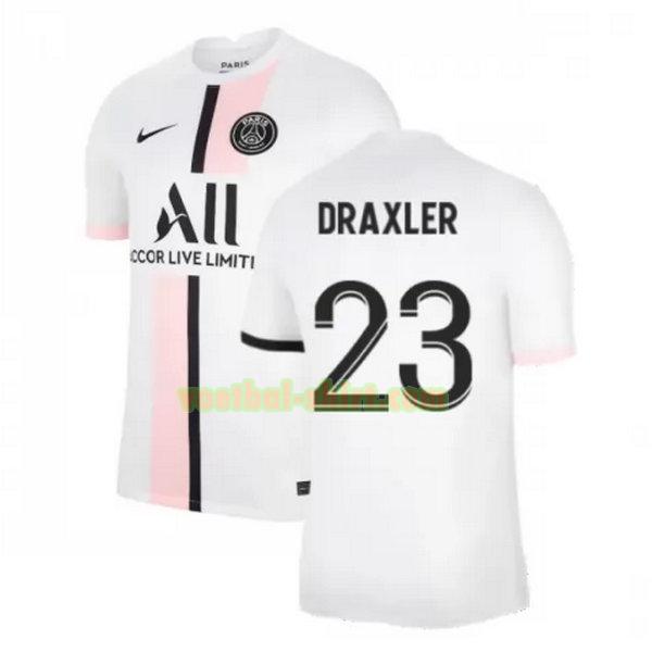 draxler 23 paris saint germain uit shirt 2021 2022 wit mannen